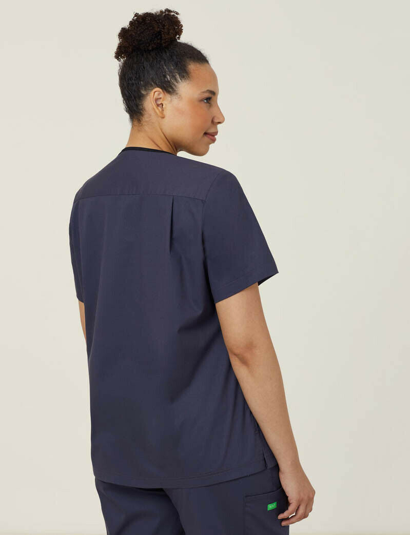 NNT Womens Nightingale V Neck Contrast Scrub Top Nurse Workwear Comfort CATULL-Collins Clothing Co