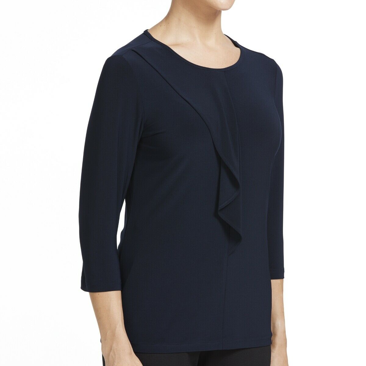 Womens NNT Blouse Soft Jersey 3/4 Round Neck T-Top Casual Corporate Top CATU9Q-Collins Clothing Co