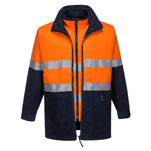 Portwest Hume 100% Cotton 4-in-1 Jacket 2 Tone Reflective Work Safety MJ777-Collins Clothing Co
