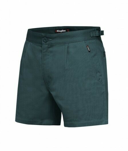 KingGee Drill Utility Shorts Adjustable Welt Pockets Cotton Work K07010-Collins Clothing Co
