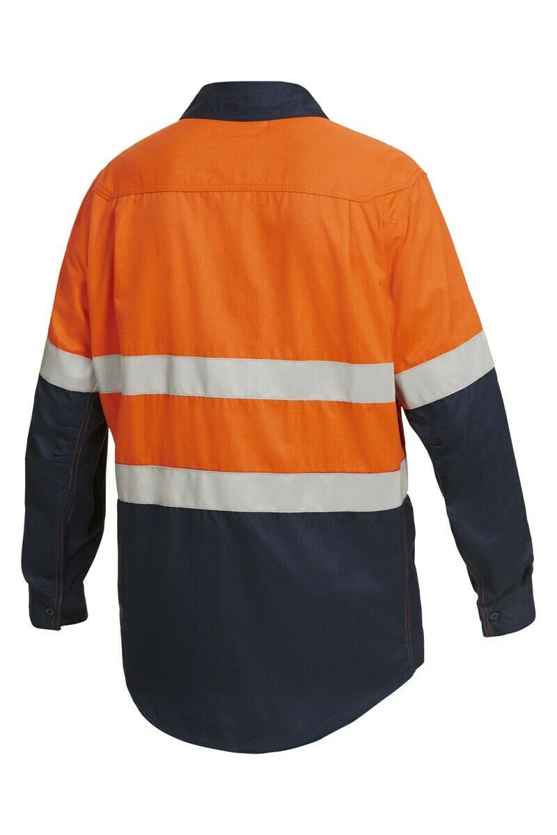 Mens Hard Yakka Protect Mining Work Hi-Vis Fire Resistant Safety Shirt Y04350-Collins Clothing Co