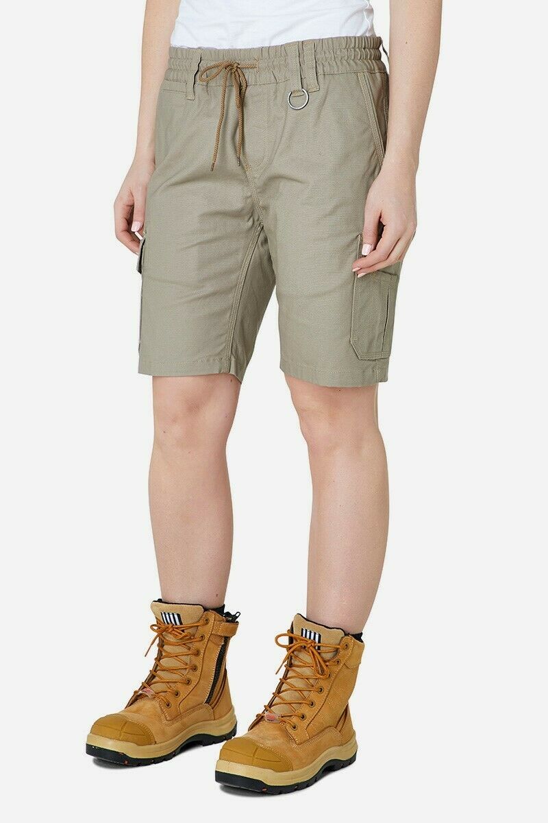 Womens Elwood Elastic Utility Shorts Cargo Phone Pocket Work Tough Comfy EWD602-Collins Clothing Co