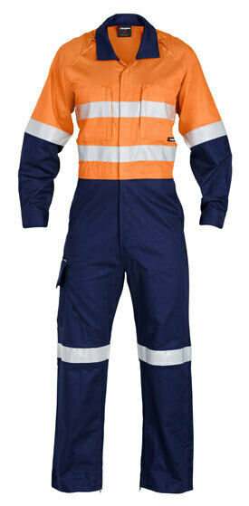 KingGee Mens WorkCool 2 Spliced Overall Work Comfy Safety Cotton Ripstop K51540-Collins Clothing Co