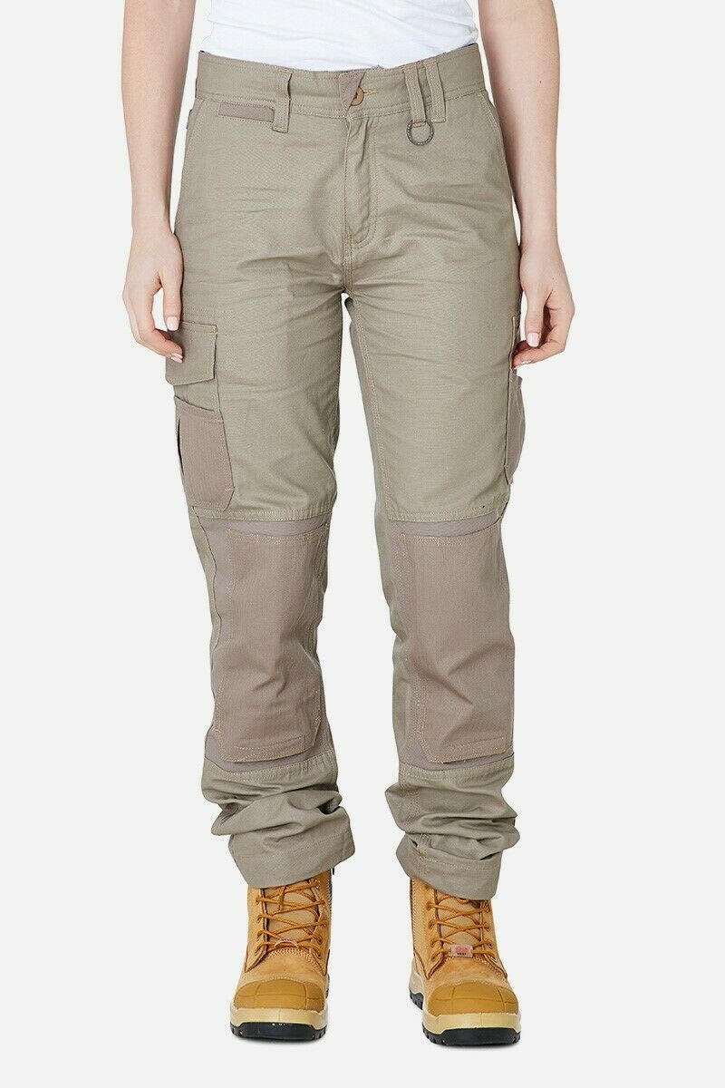 Womens Elwood Utility Work Pants Stretch Canvas Phone Pocket Tradie Tough EWD501-Collins Clothing Co
