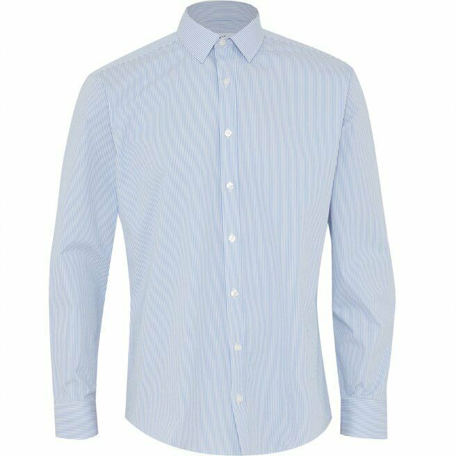 NNT Mens Avignon Stripe Long Sleeve Shirt Casual Regular Fit Business CATJD9-Collins Clothing Co