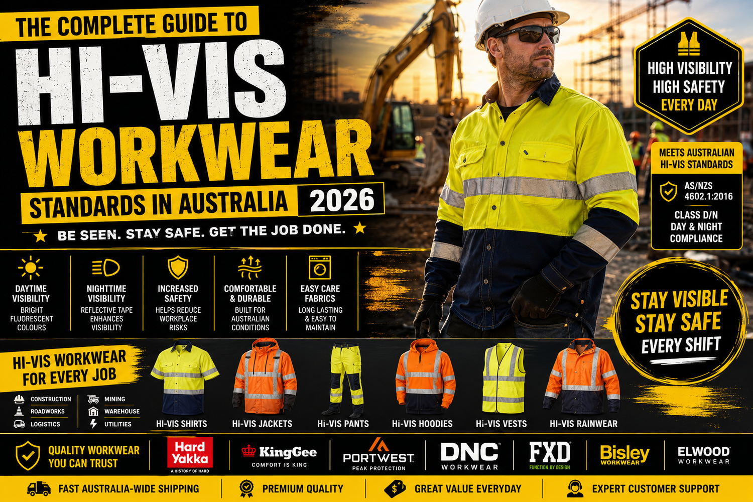 The Complete Guide to Hi-Vis Workwear Standards in Australia (2026)