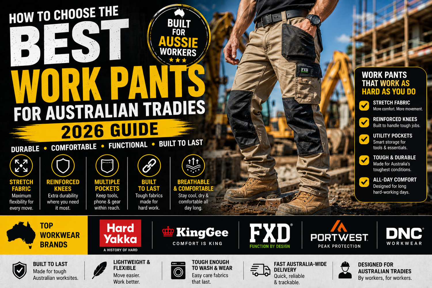 How to Choose the Best Work Pants for Australian Tradies (2026 Guide)