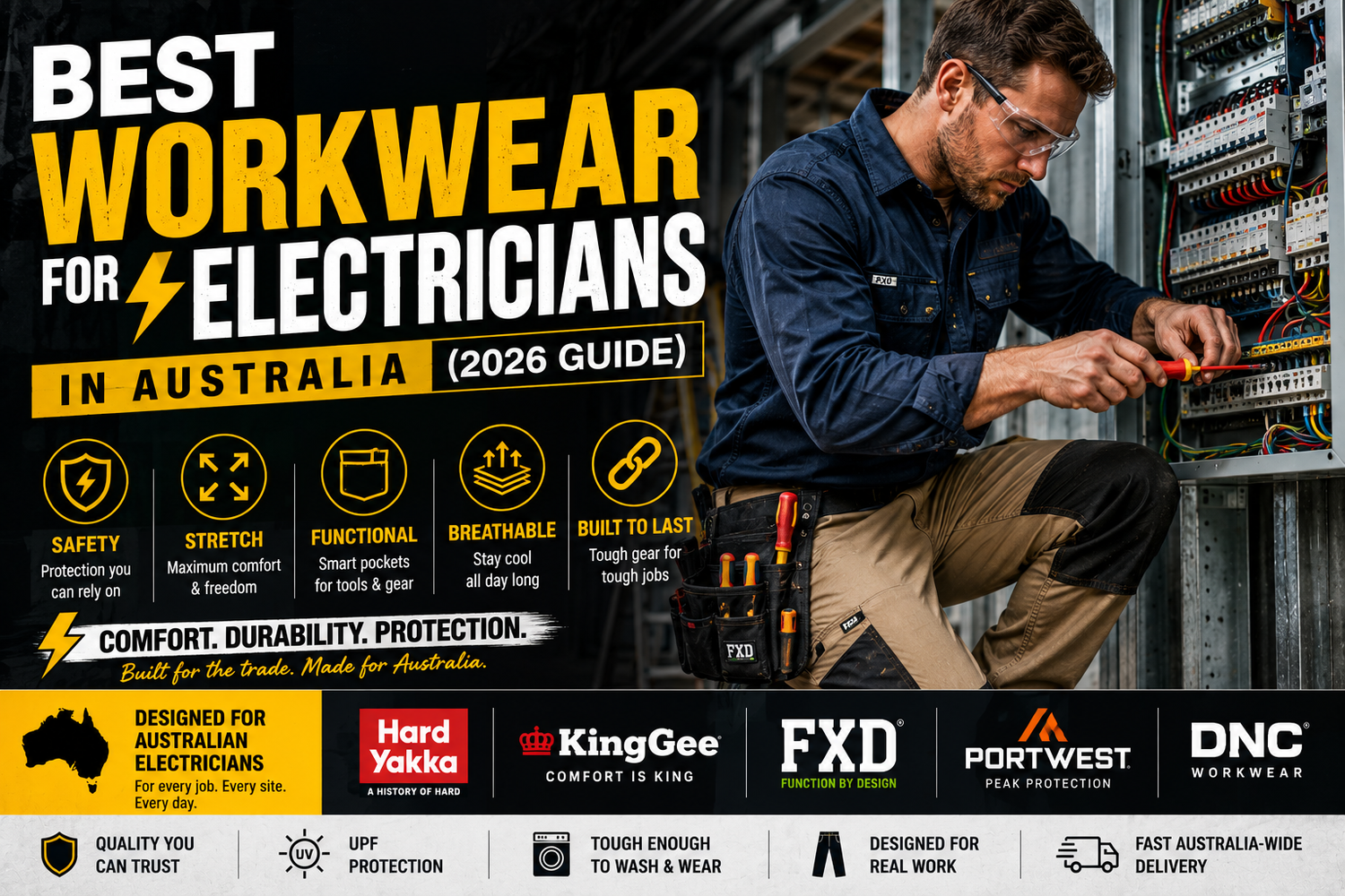 Best Workwear for Electricians in Australia (2026 Guide)