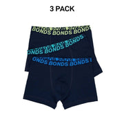 Bonds Boys Trunk Sport Moisture Wicking Cool & Dry Comfort Covered 3 Pack UWKN3A