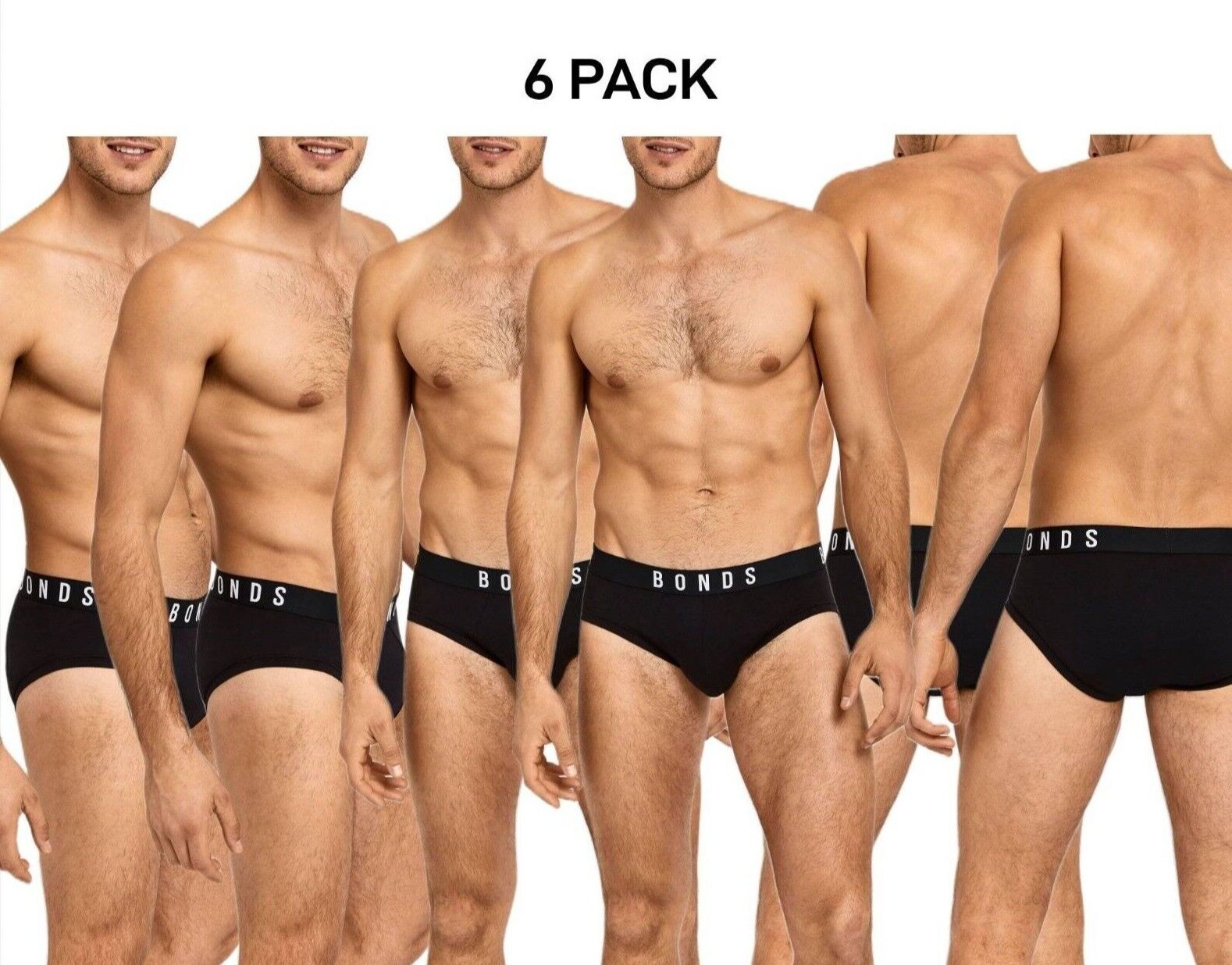 Bonds Mens Originals Brief Super Soft Cotton Comfortable Fit Undies 6 Pack MXUJA