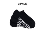 Bonds Mens Logo Cushioned No Show Smooth & Soft Cushioning Socks 3 Pack SXN73N