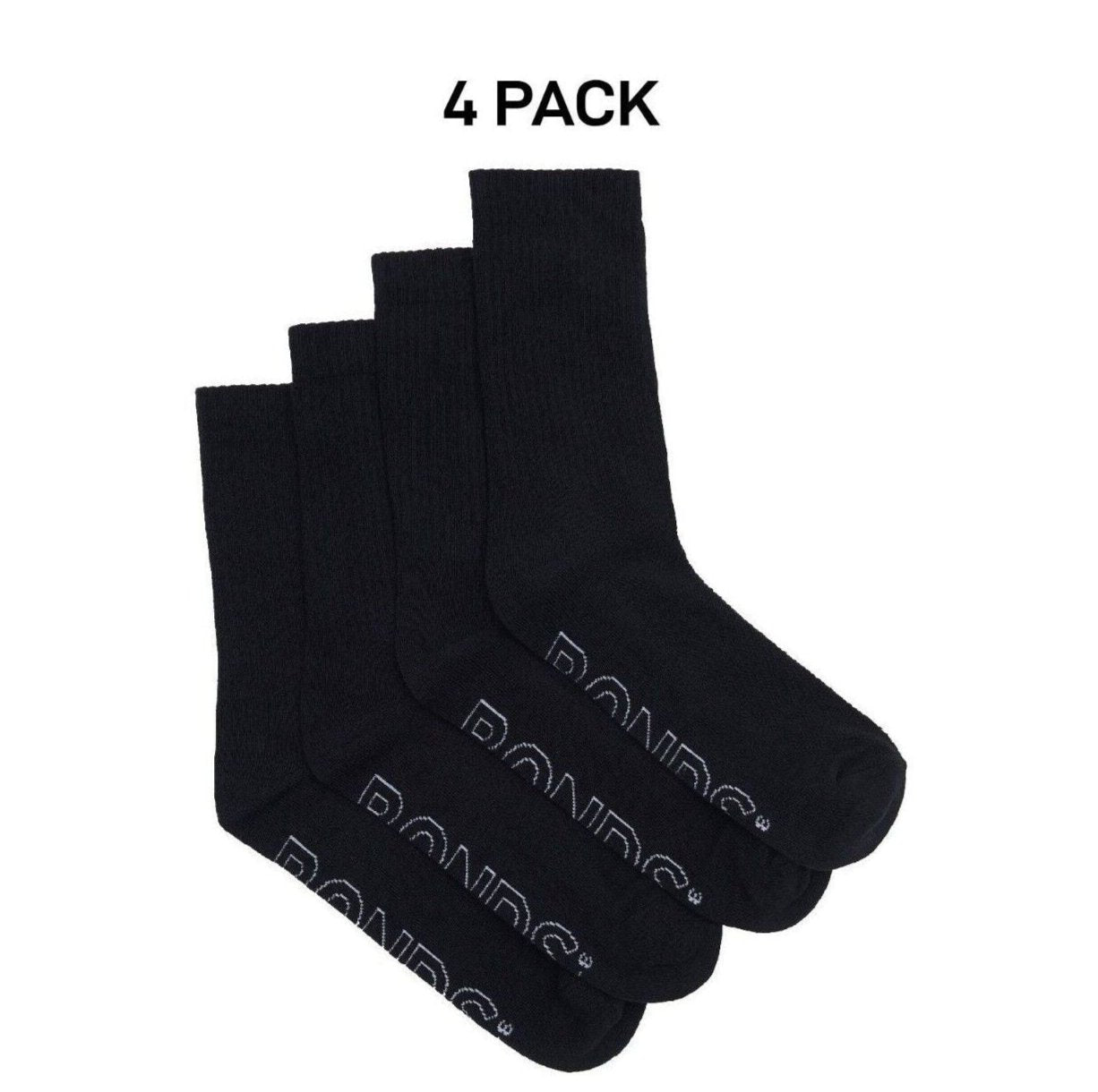 Bonds Kids Logo Light Crew Sock Soft Cotton Mesh Cooling 4 Pack RXVJ4N