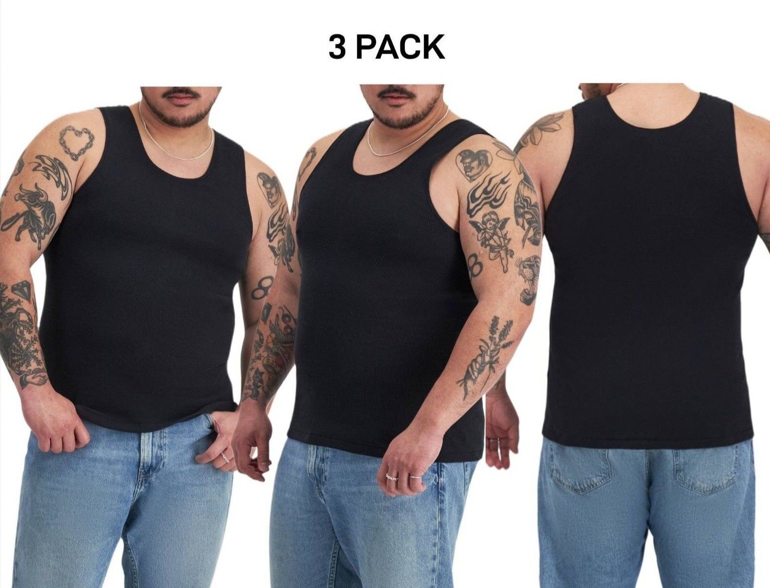 Bonds Mens Chesty Singlets Cotton Side Seamfree Comfortable Fit 3 Pack M757O