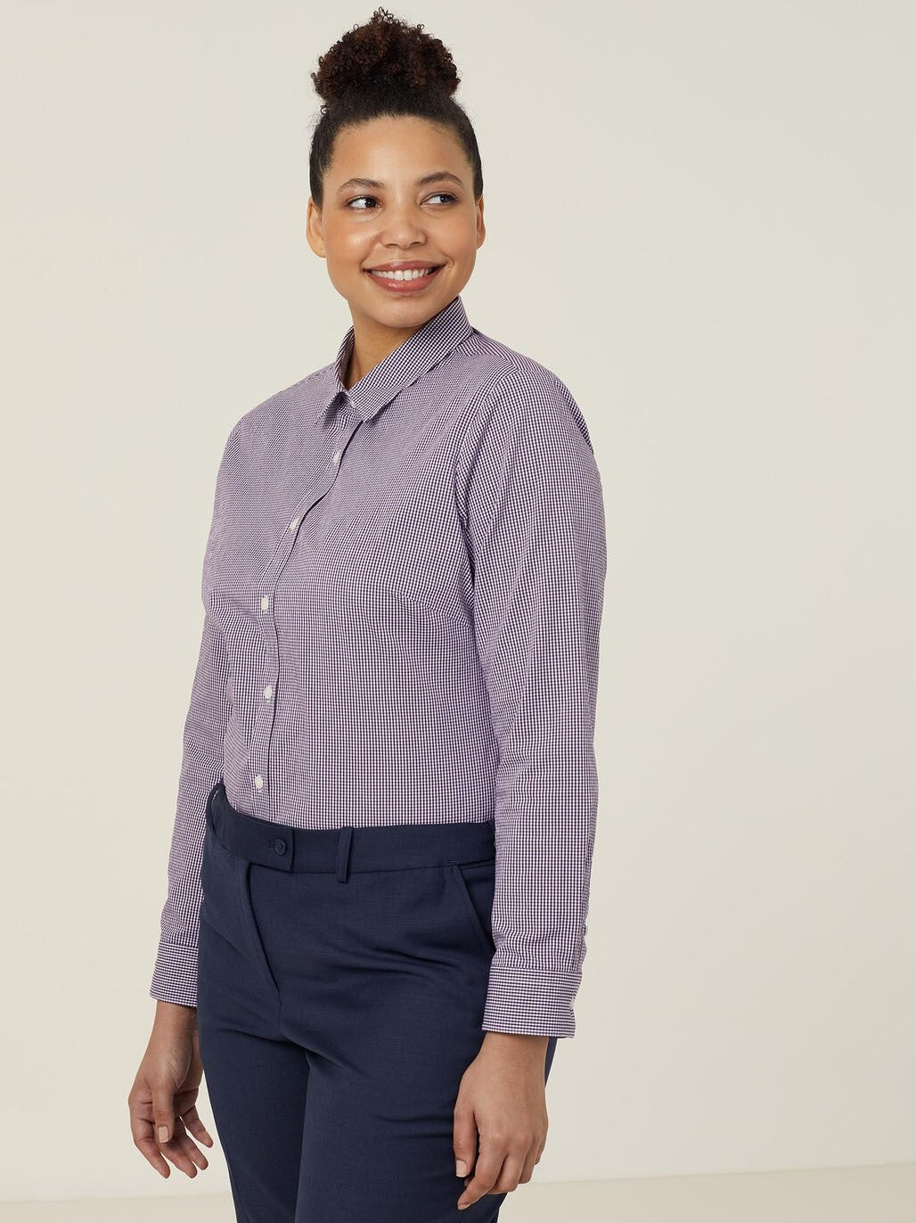 NNT 4PACKS Womens Avignon Long Sleeve Shirt Slim Fit Workwear CATUKS