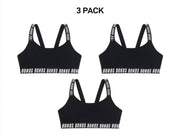 Bonds Girls Performance Pullover Crop Durable and Stretchy Bra 3 Pack UWH41A