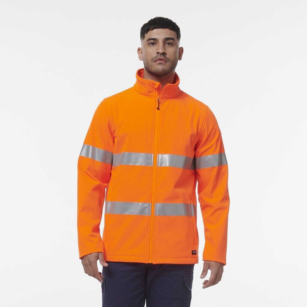 KingGee Mens Reflective Softshell Water Resistant Safety Work Jacket K55039-Collins Clothing Co