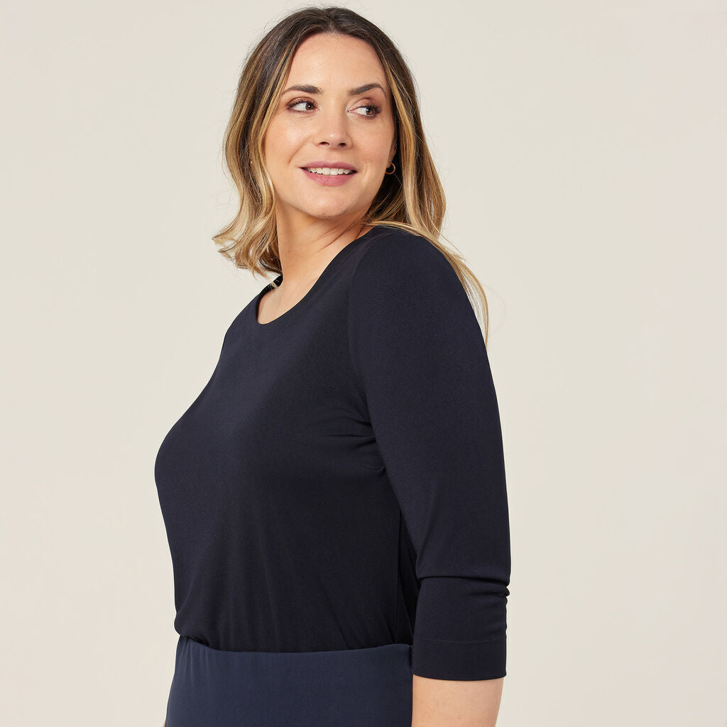 NNT Womens Matt Jersey Classic Soft Comfortable Boat Neck 3/4 Sleeve Top CATUSX-Collins Clothing Co