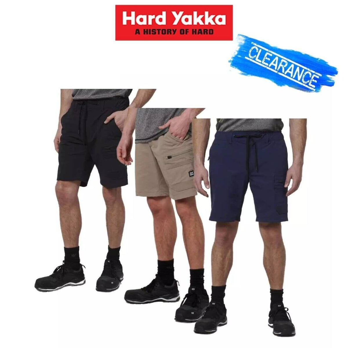 CLEARANCE! Hard Yakka Mens X Durable Workwear Lightweight Mid Short Y05167