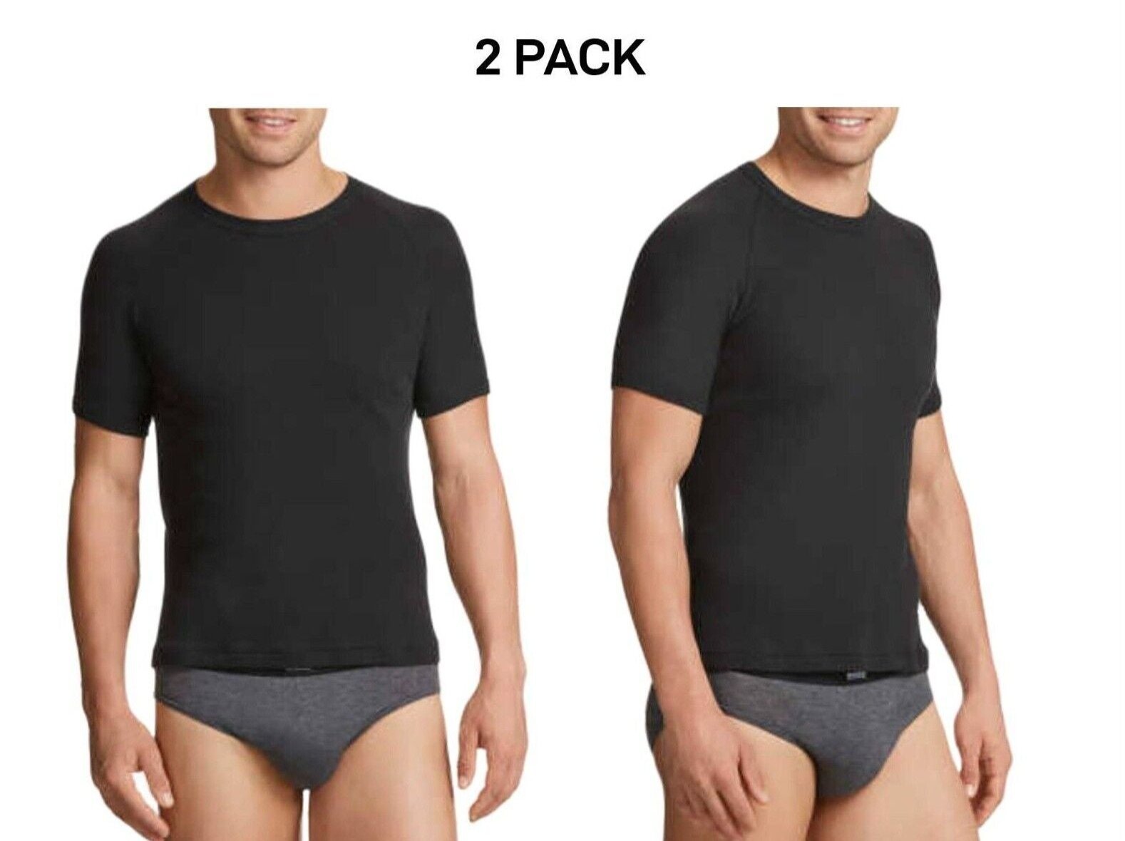 Bonds Mens Genuine Raglan Crew Neck Perfect Tee Close Body Fit 2 Pack M9372W