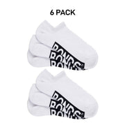 Bonds Mens Logo Cushioned No Show Smooth & Soft Cushioning Socks 6 Pack SXN73N