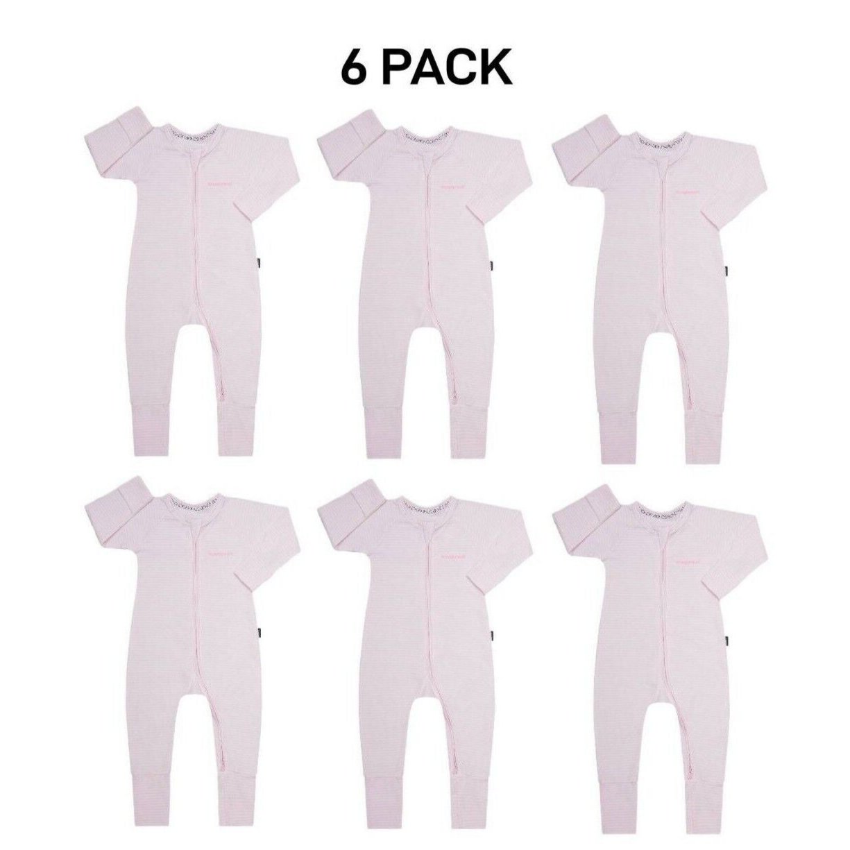 Bonds Baby Wondersuit Two-way Zip Soft Cosy & Stretchable Fabric 6 Pack BZDYM