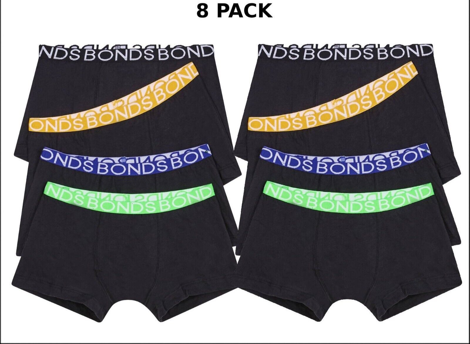 Bonds Boys Trunk Supportive Pouch with Comfy Coverage and Elastic 8 Pack UWCD4A