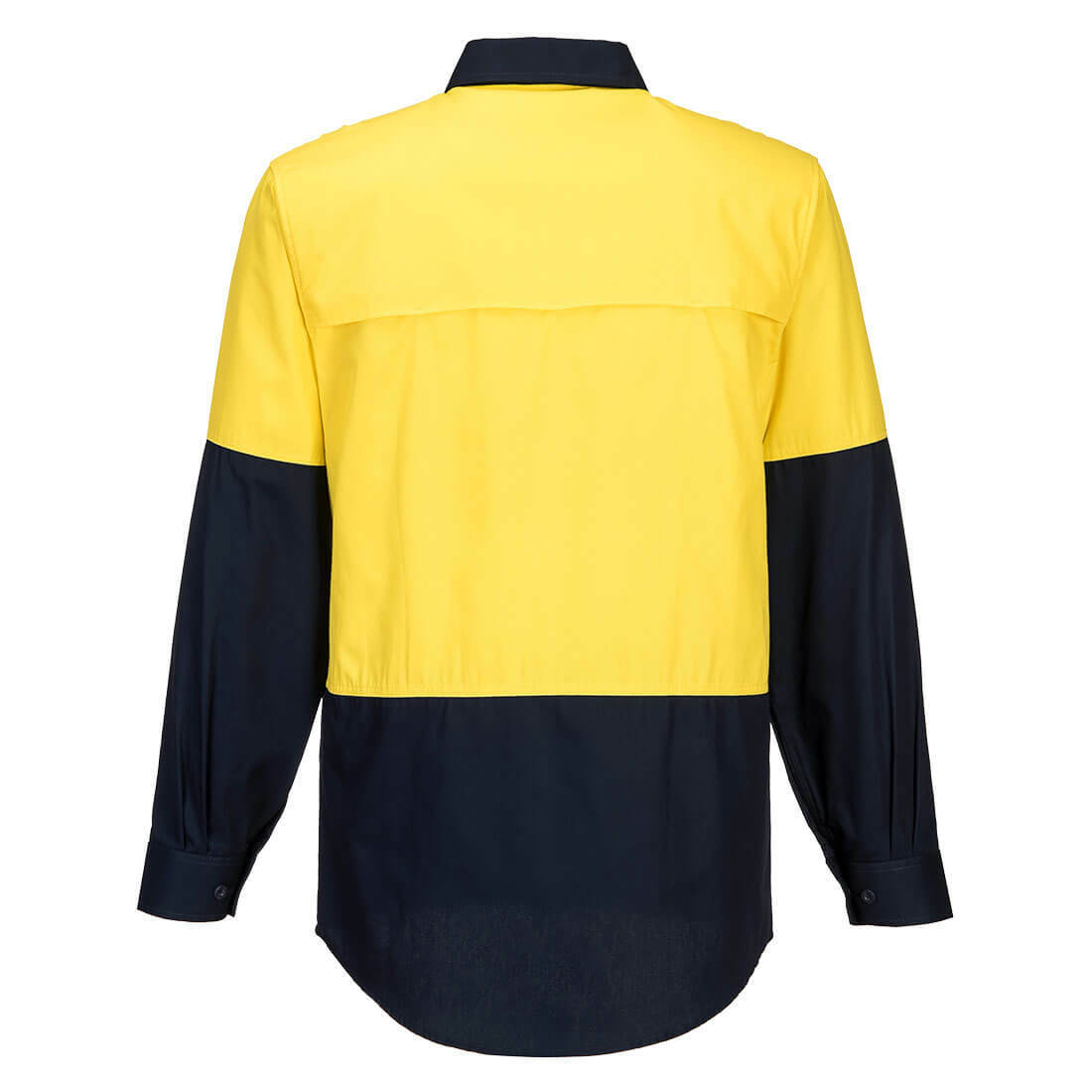 Portwest Mens Prime Mover Hi-Vis Lightweight Long Sleeve Work Closed Shirt MC801