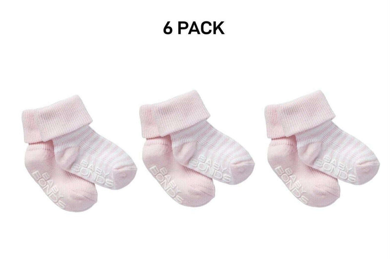 Bonds Baby Classics Cuff Non Slip Grip Sole Fine Toe Seams 6 Pack RYY82N