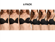Bonds Womens Invisi Full Busted T-Shirt Bra Comfy Strap Soft Smooth 6 Pack YXC4Y