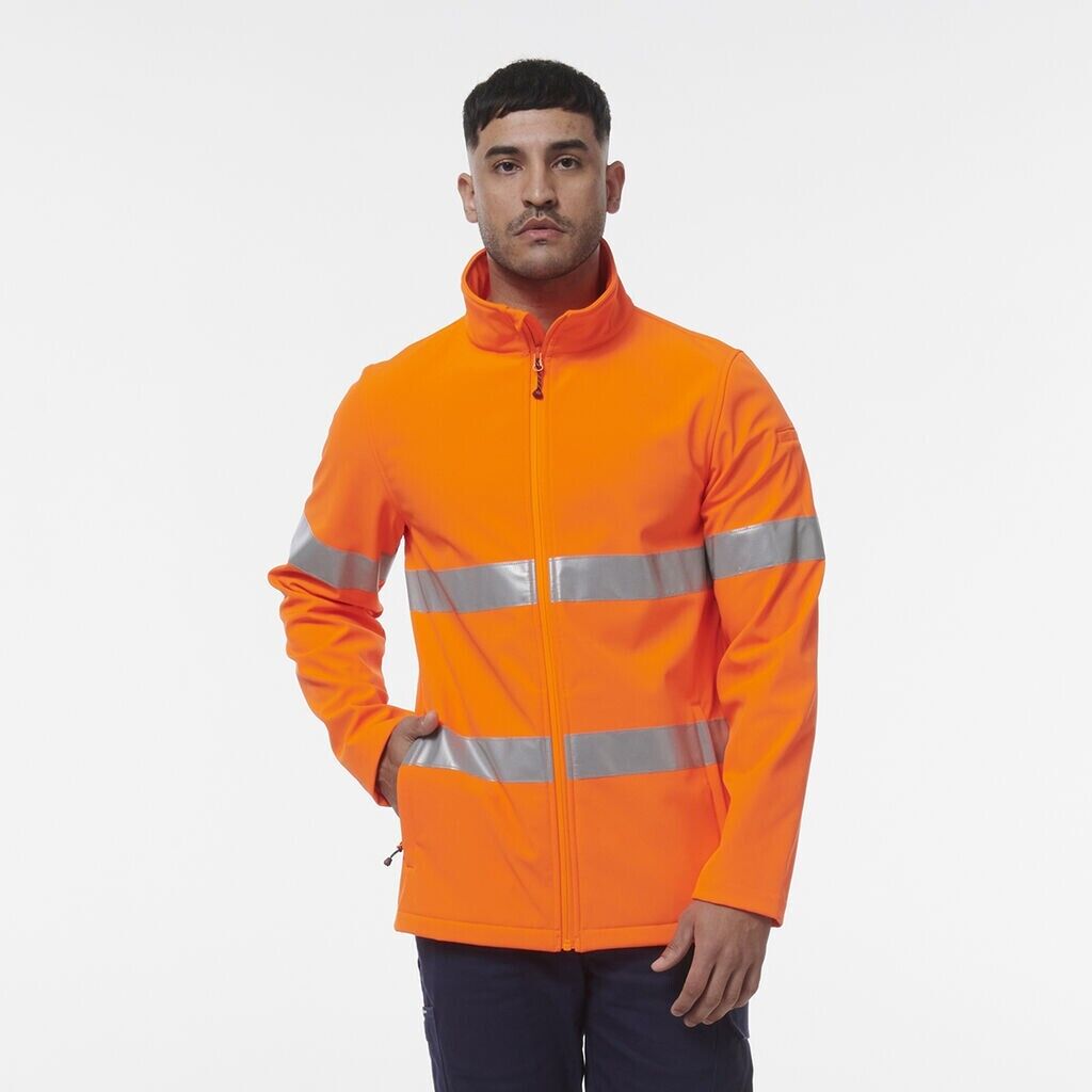 KingGee Mens Reflective Softshell Water Resistant Safety Work Jacket K55039