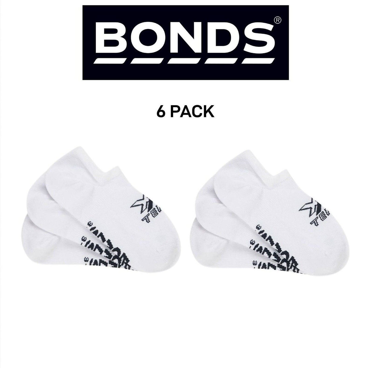 Bonds Womens X-Temp No Show Socks Dual Action Cooling Cushioned 6 Pack LXXA3N