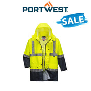 SALE Portwest Mackay Anti-Static Jacket Waterproof Hood Reflective Safety MJ370