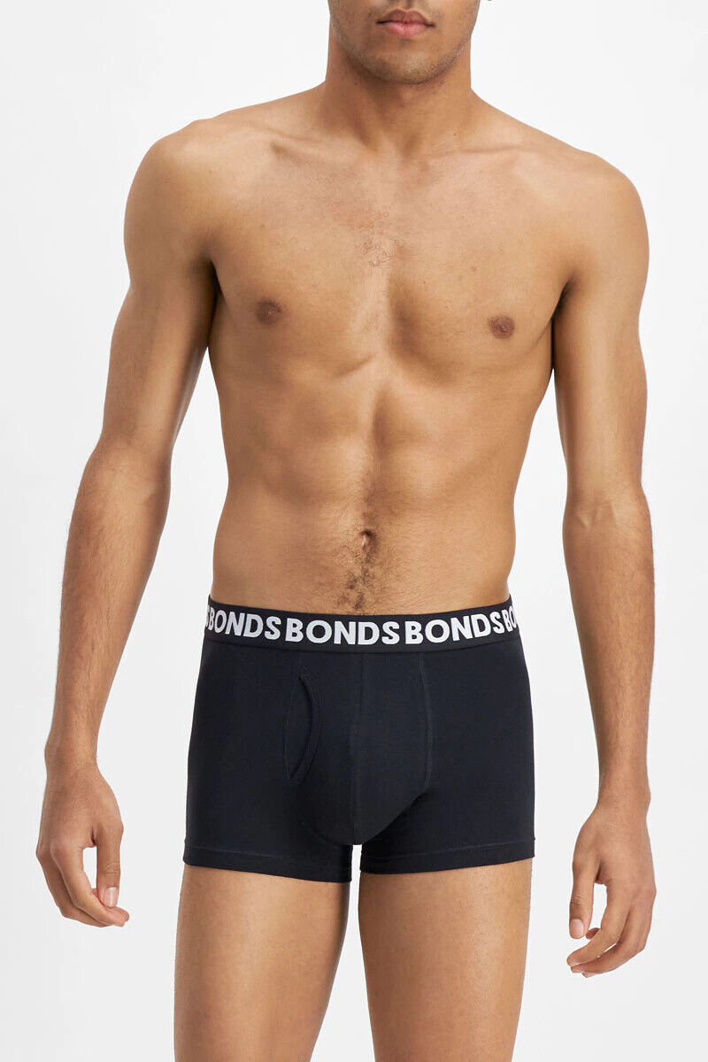 Bonds Mens Everyday Trunk Stretchable Soft Waistband Side Seam 3 Pack MWPY3A