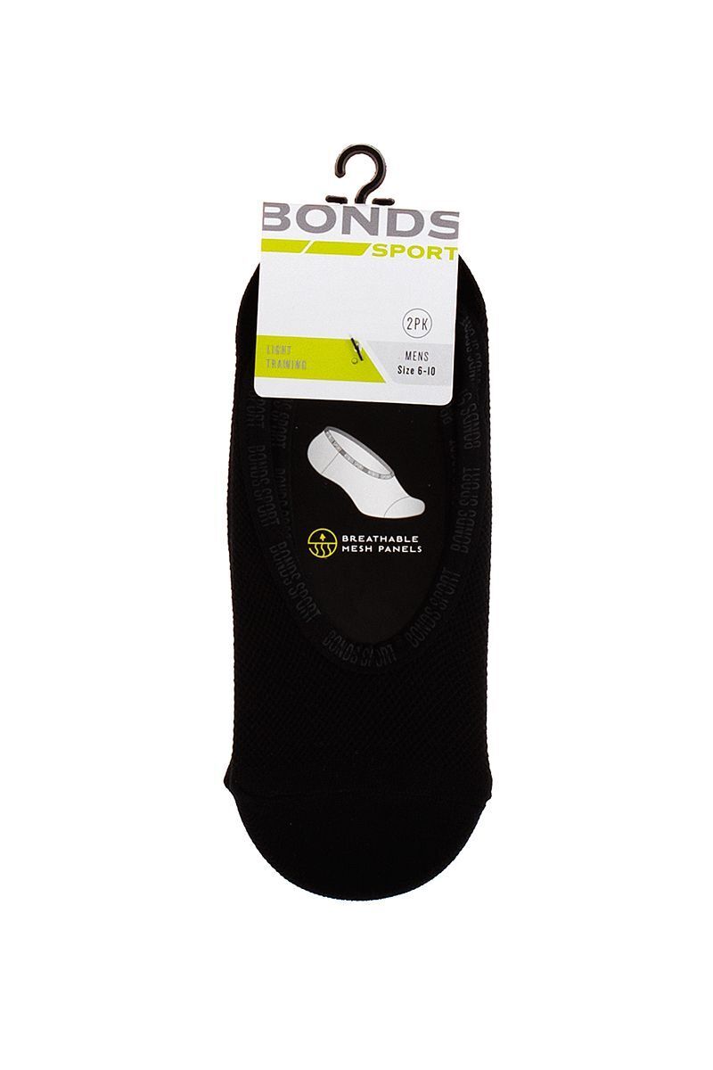 Bonds Mens Mesh Play Cool Footlet Socks Sport Active Running 6 Pack SYRU2N