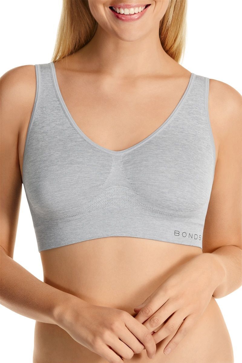 Bonds Womens Comfy Crop Regular Super Soft Flexible Wirefree Bra 3 Pack WVLHY