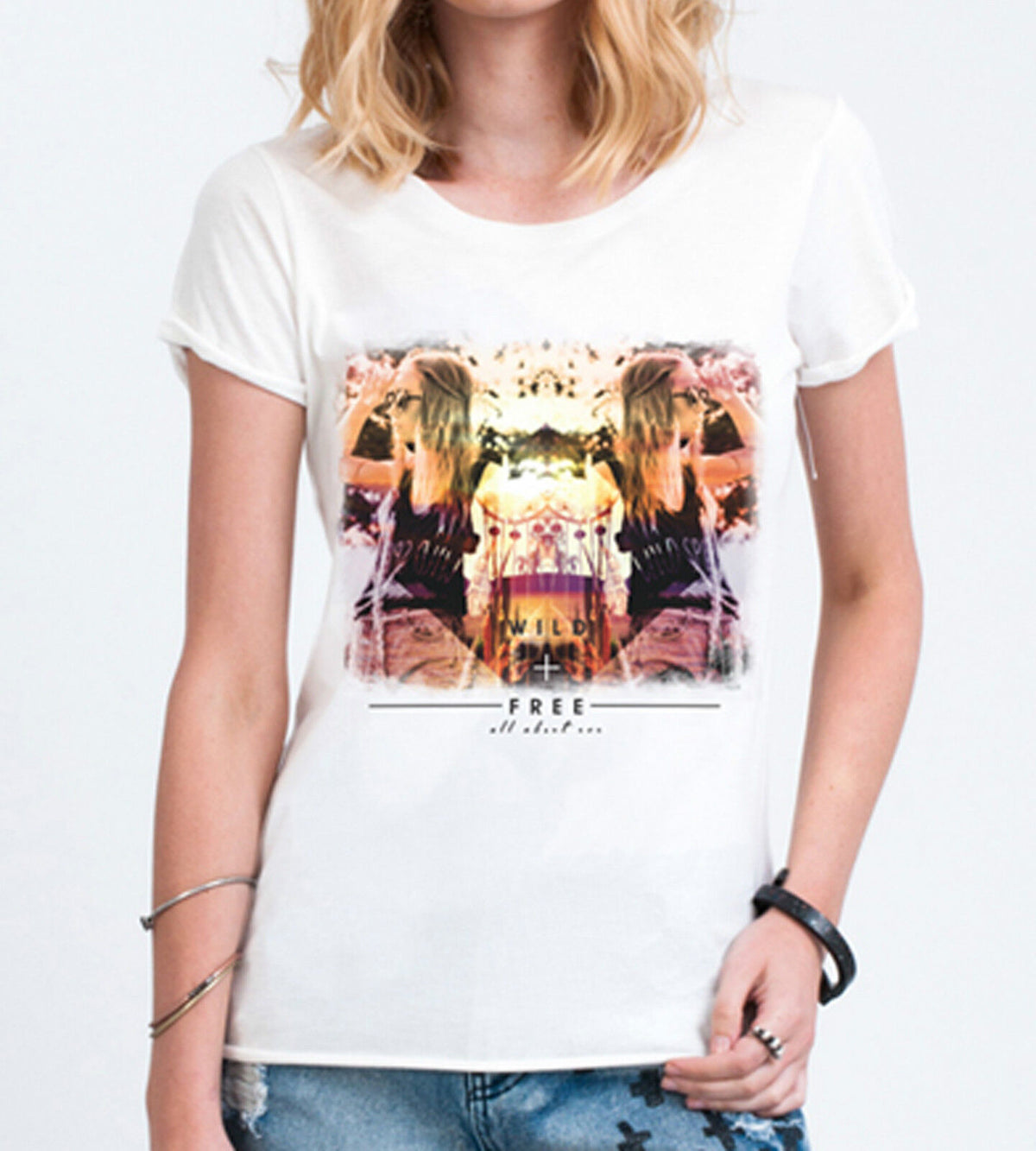 All About Eve Womens Photo Graphic T-Shirt Print Tee Aussie Brand RRP $39.95