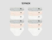 Bonds Girls Hipster Bikini Plain Comfortable Cotton Fabric 12 Pack UWPR3A