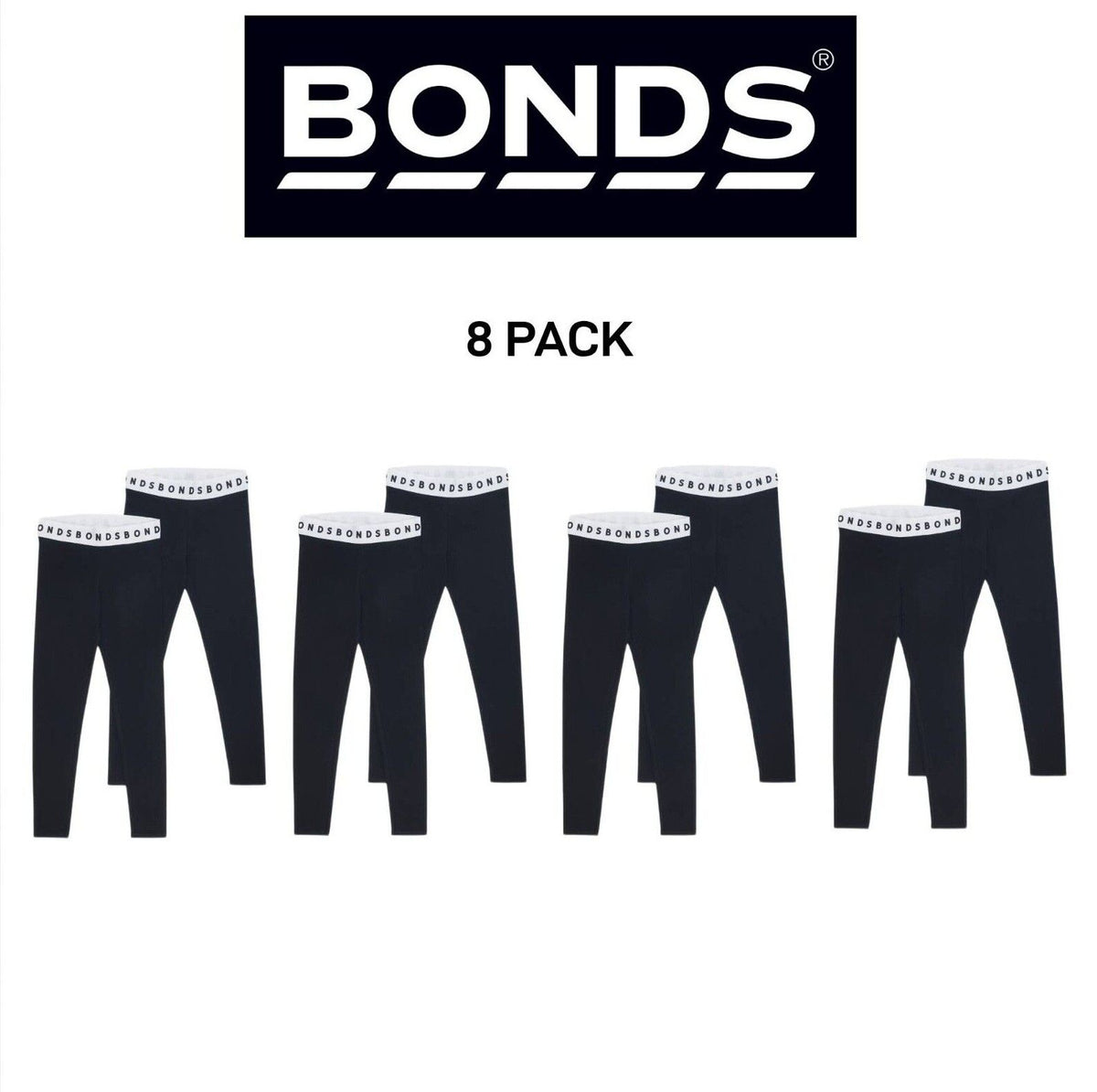 Bonds Girls Hipster Leggings Comfortable Elastic Stretchy Cotton 8 Pack KWE7K