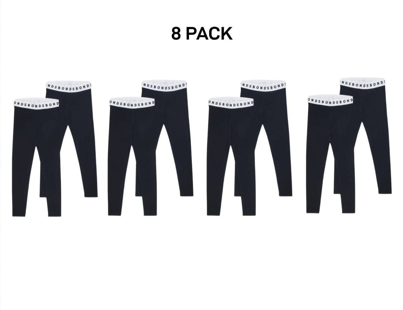 Bonds Girls Hipster Leggings Comfortable Elastic Stretchy Cotton 8 Pack KWE7K