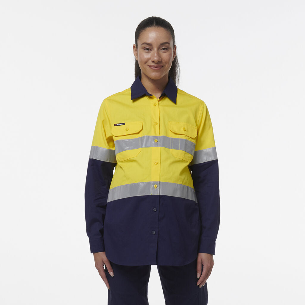 KingGee Womens Workcool Maternity Reflective Shirt K44234-Collins Clothing Co