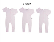 Bonds Baby Wondersuit Two-way Zip Soft Cosy & Stretchable Fabric 3 Pack BZDYM