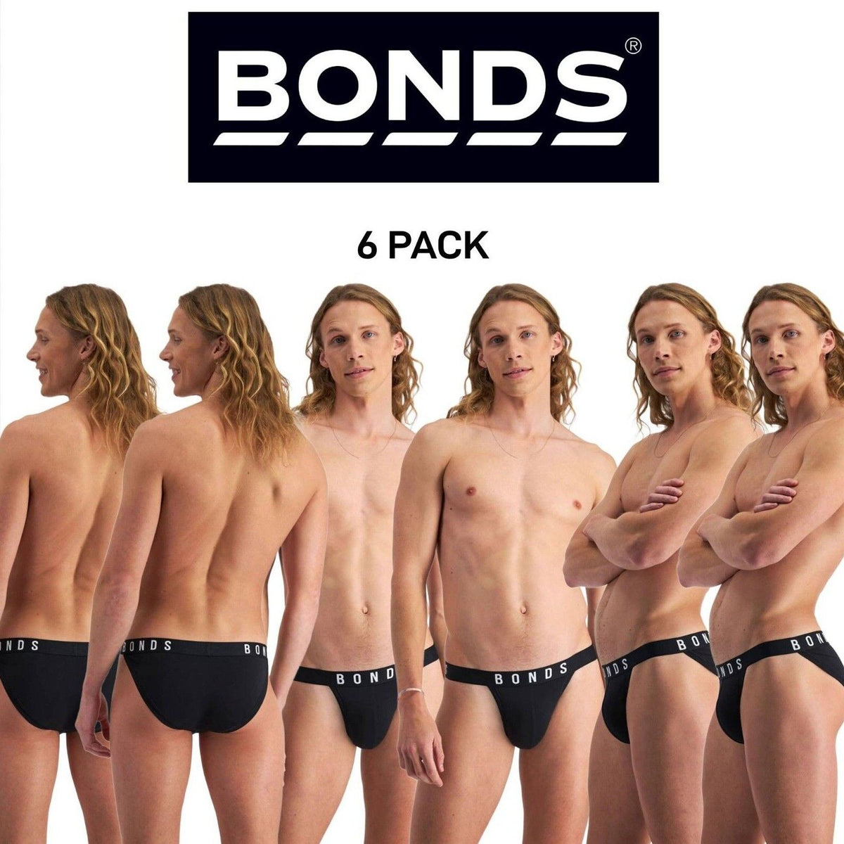 Bonds Mens Originals Dynamite Ultimate Comfort & Super Soft Cotton 6 Pack MWAX