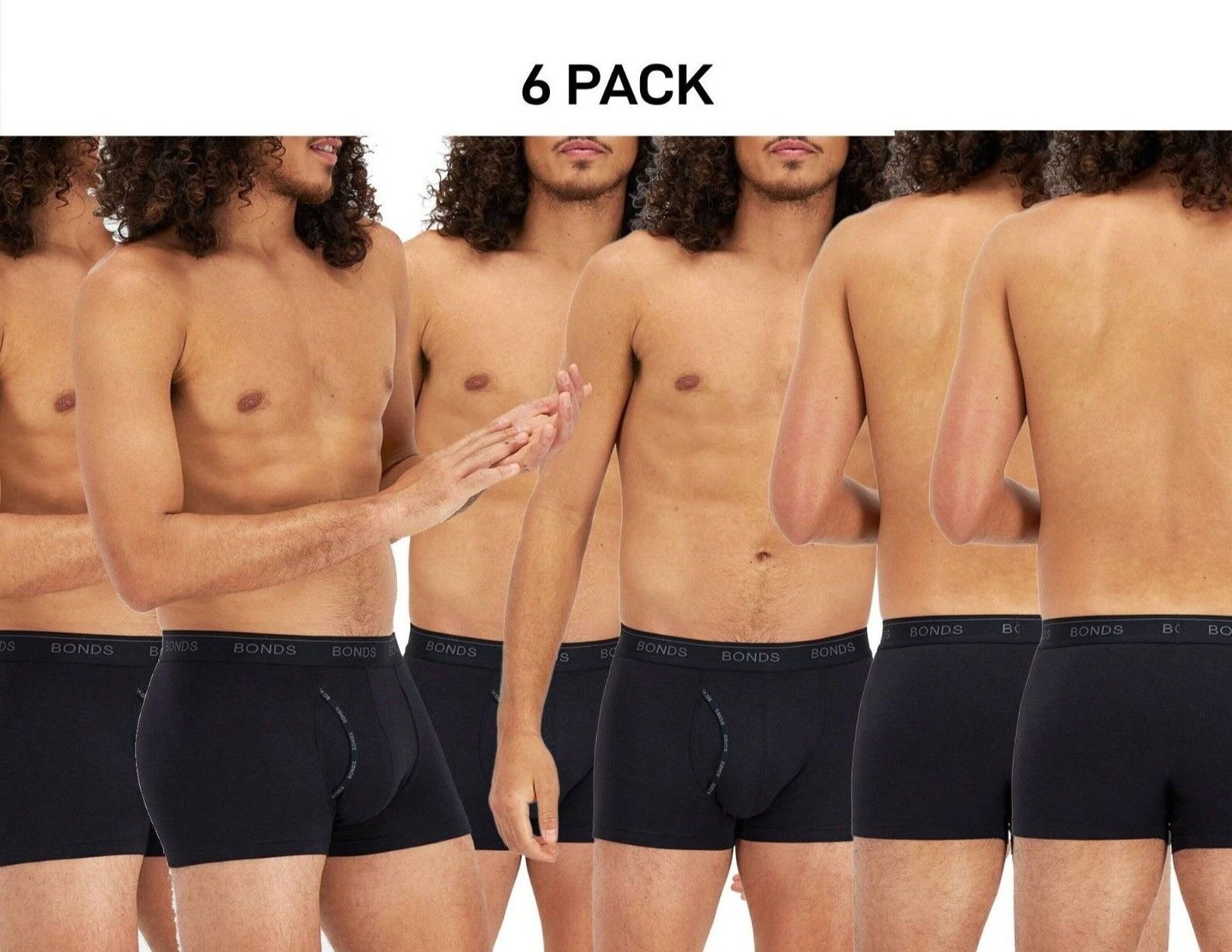 Bonds Mens Guyfront Luxe Trunk Viscose Bamboo Anti-Odour 6 Pack Underwear MWQF