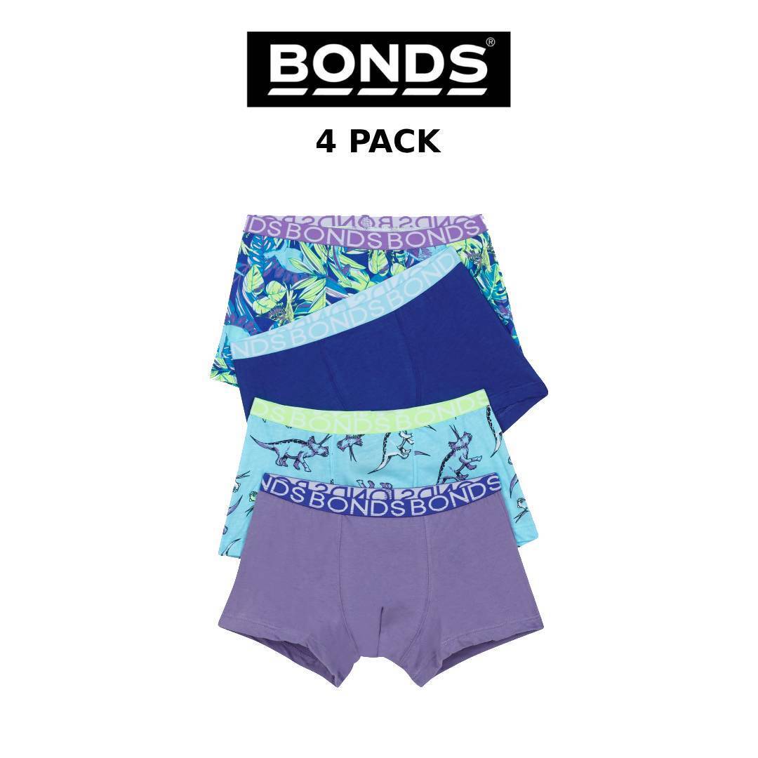 Bonds Boys Trunk Supportive Pouch with Comfy Coverage 4 Pack UWCF4A XS3