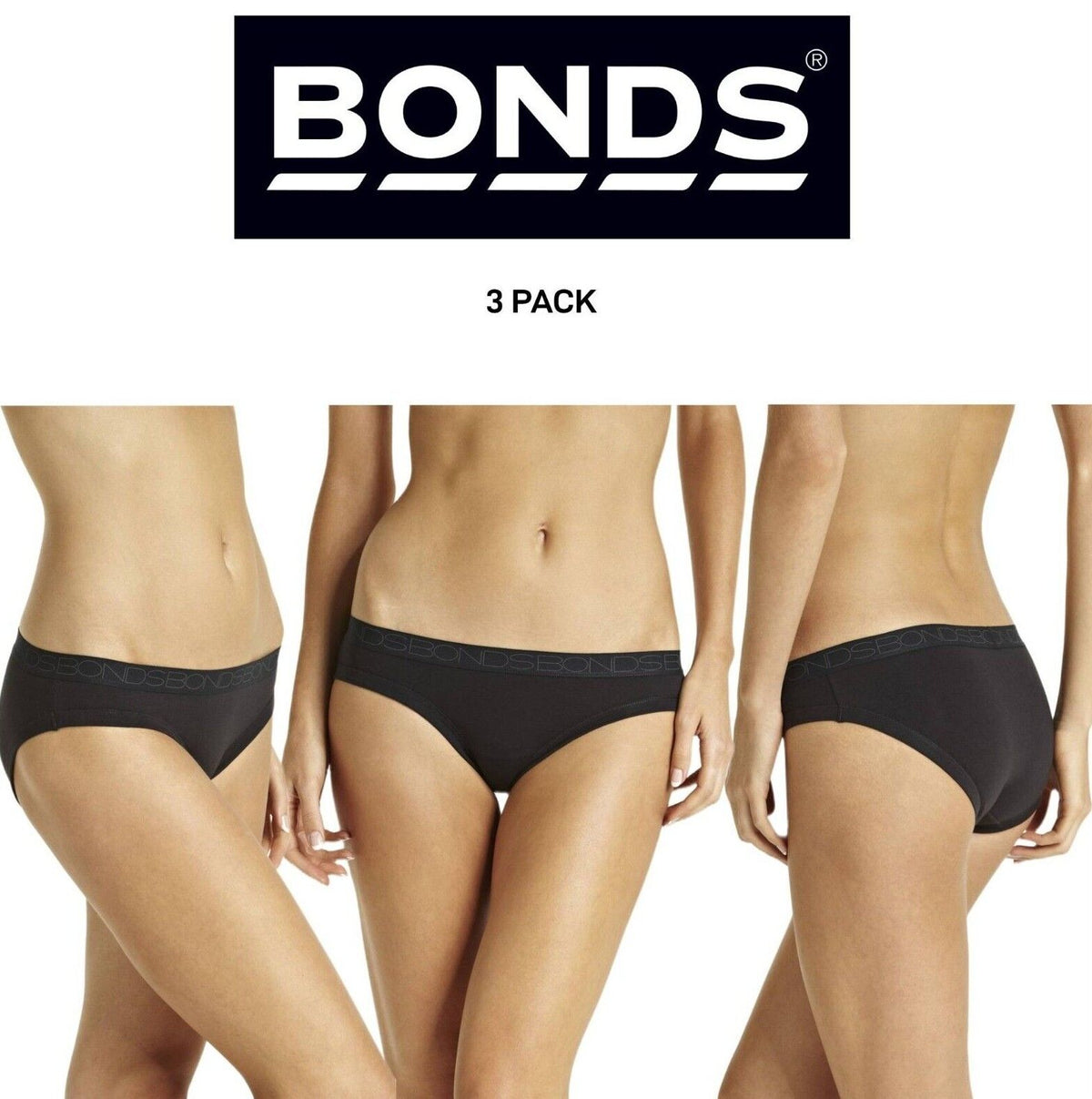 Bonds Womens Cottontails Bikini Comfortable and Flattering Brief 3 Pack WZ5X