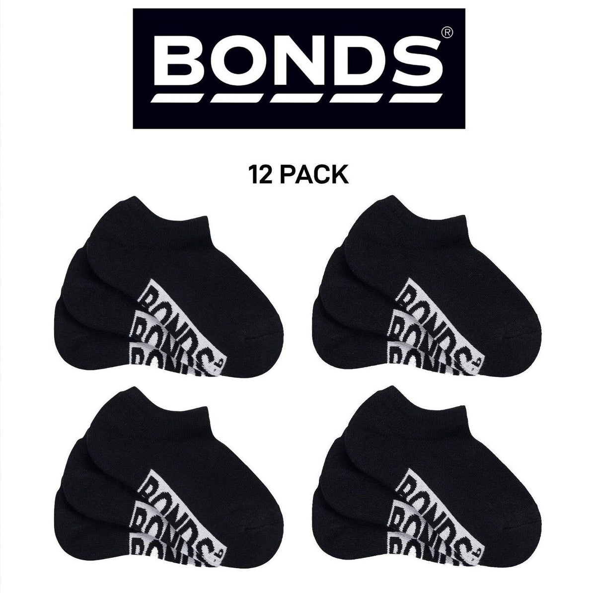 Bonds Kids Cushioned No Show Comfy Cushioned & Mesh Cooling Zones 12 Pack RXVR3N