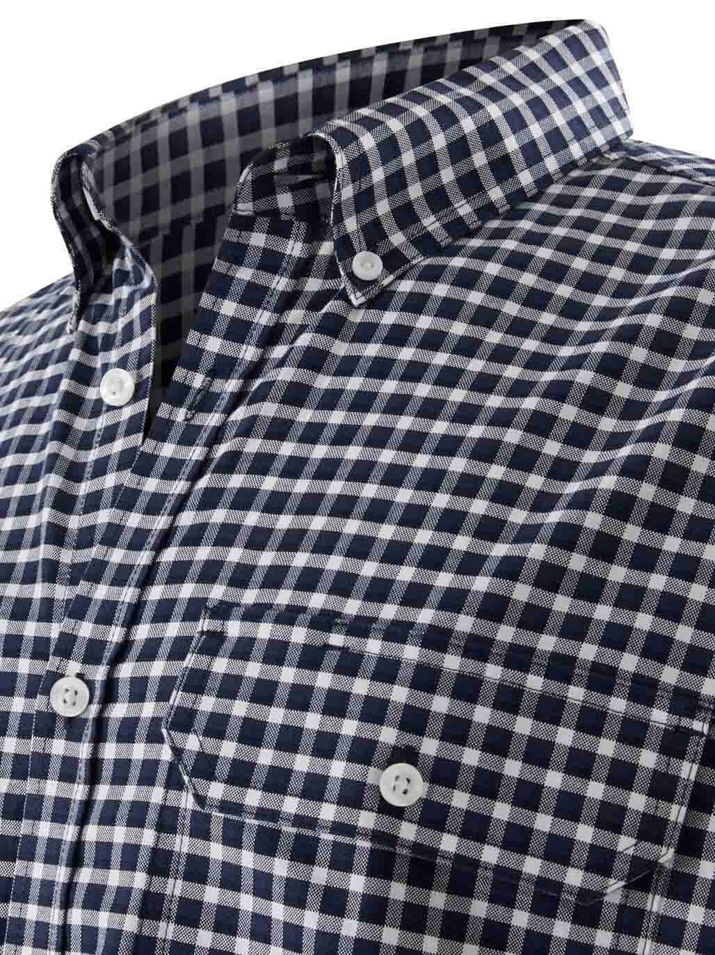 Hard Yakka Mustang LS Formal Check Work Shirt Logo