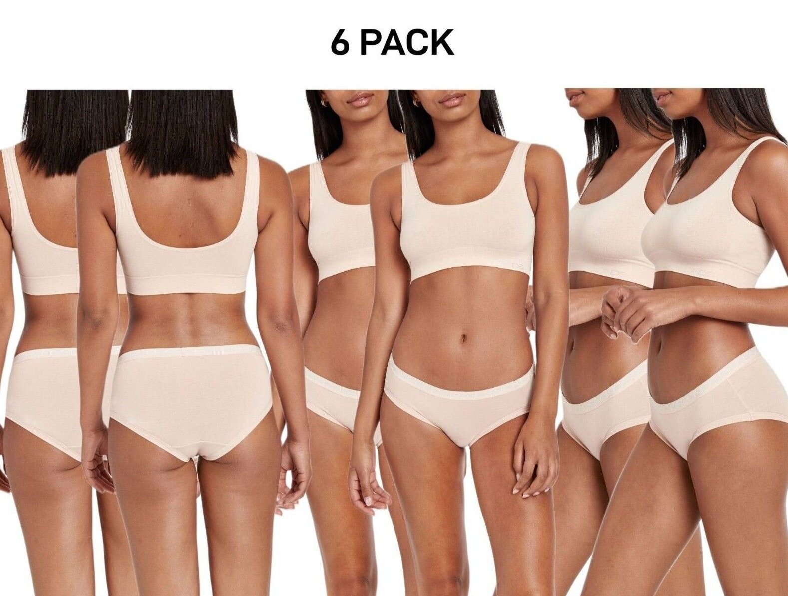 Bonds Womens Cottontails Midi Breathability and Comfort Brief 6 Pack WY5PA