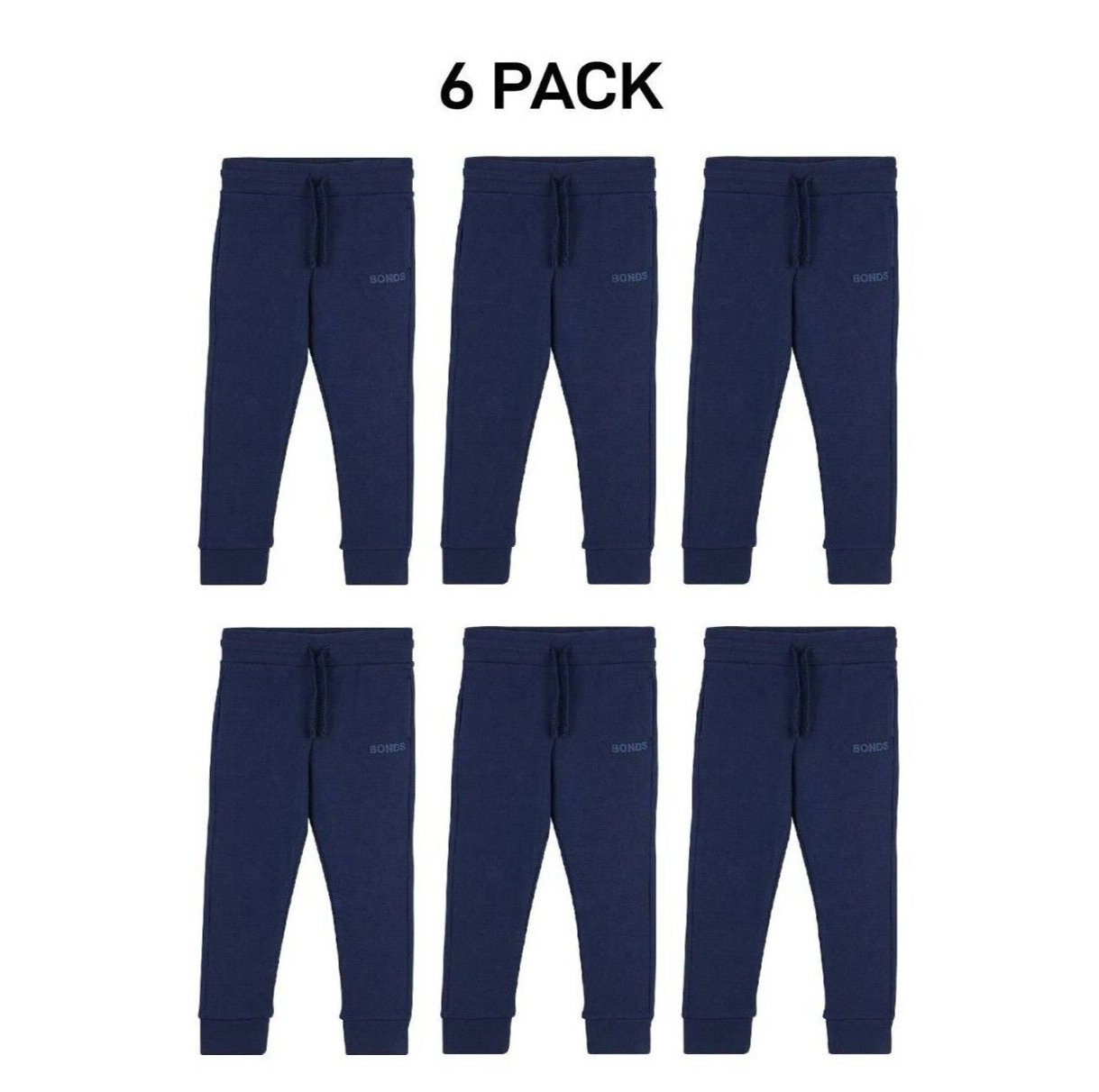 Bonds Kids Tech Sweats Trackie Pants Lightweight Warm Minimise Heat 6 Pack KVQRK
