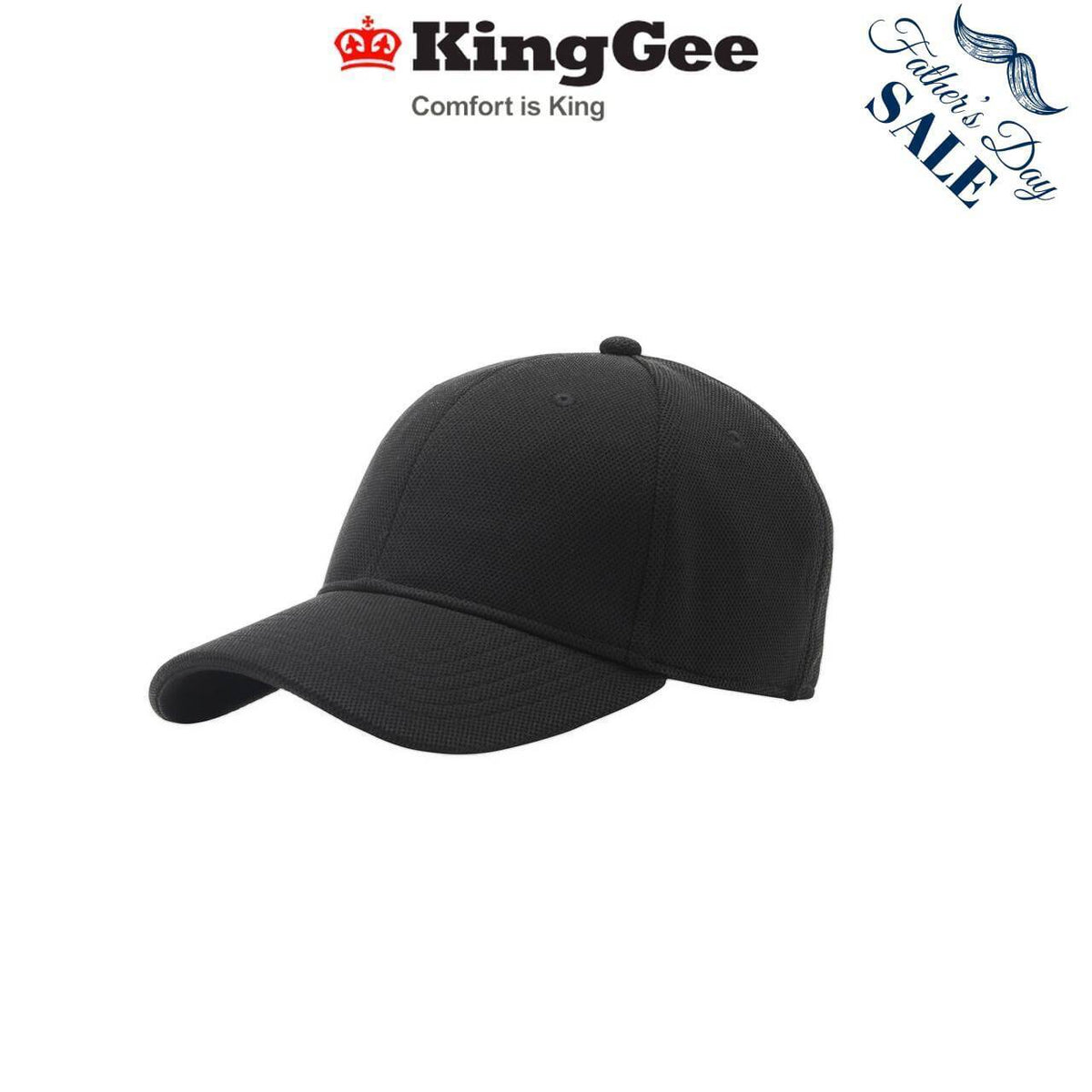 FATHER'S DAY SALE! KINGGEE Mens Flex Eyelets Curved Visor Vented Cap K09025